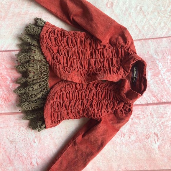 NWOT MUSTARD PIE Alice Jacket in Ruby - Picture 3 of 7